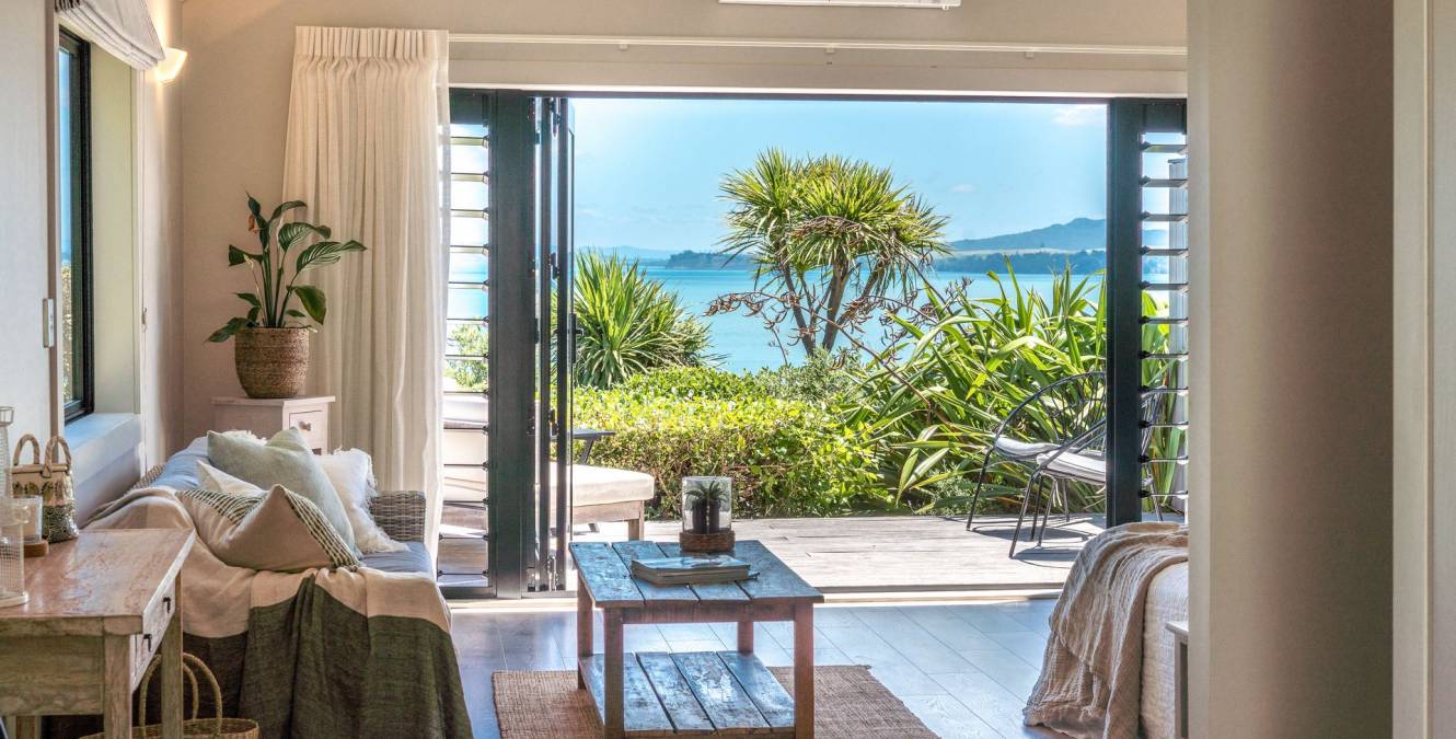 Portside living out to the view